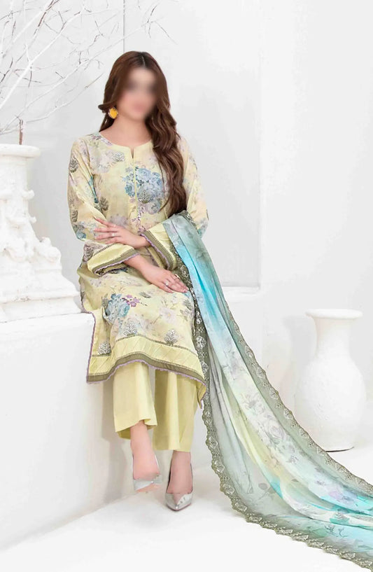 Penina - Embroidered Digital Printed Lawn Collection - D 3160