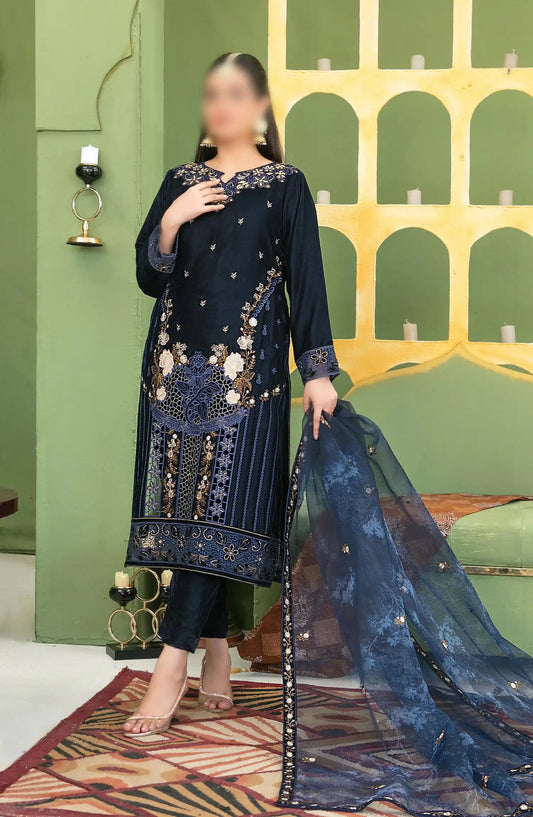 Esmeray - Fancy Heavy Embroidered Velvet Collection - D 3689