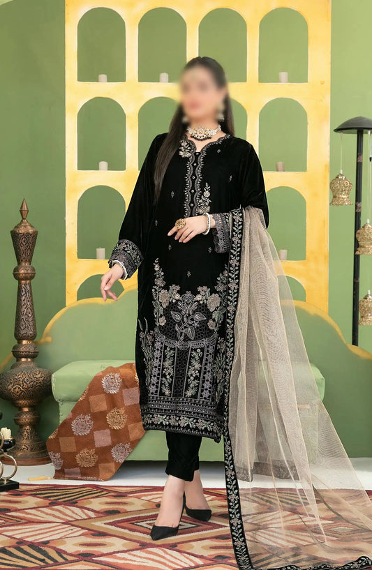 Esmeray - Fancy Heavy Embroidered Velvet Collection - D 3691