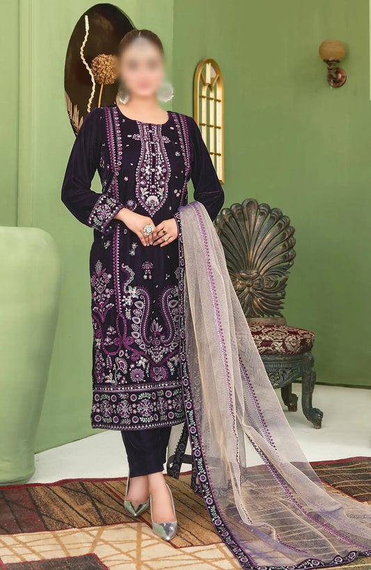 Esmeray - Fancy Heavy Embroidered Velvet Collection - D 3693