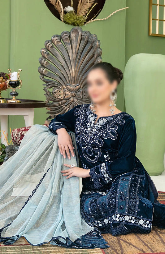 Esmeray - Fancy Heavy Embroidered Velvet Collection - D 3694