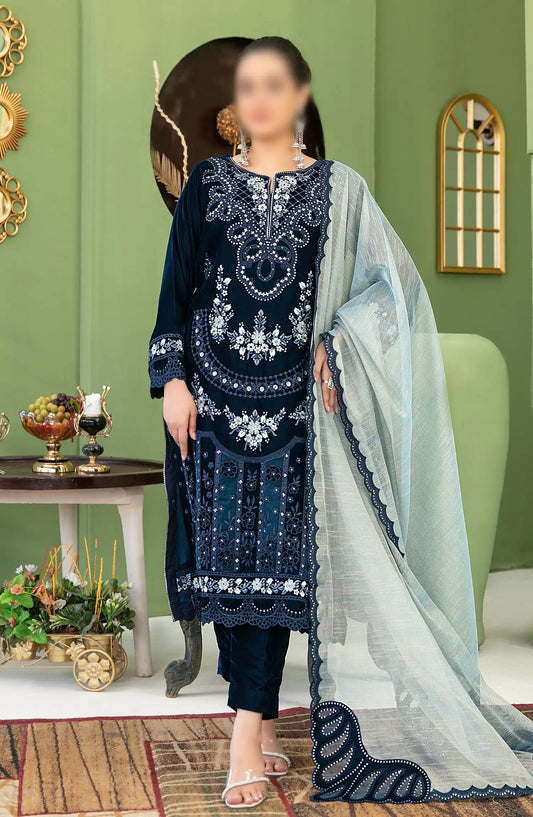 Esmeray - Fancy Heavy Embroidered Velvet Collection - D 3694