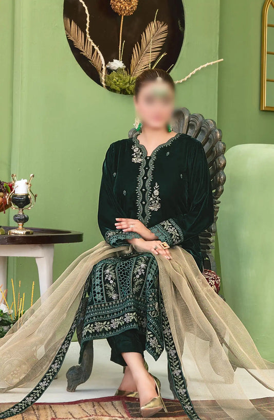 Esmeray - Fancy Heavy Embroidered Velvet Collection - D 3695