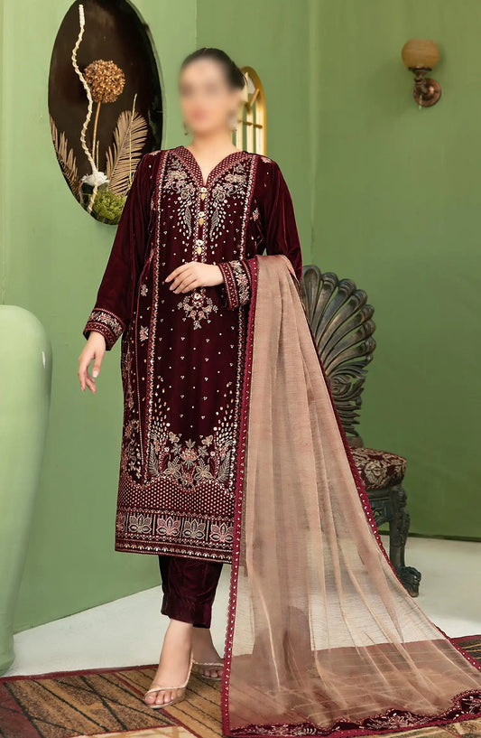 Esmeray - Fancy Heavy Embroidered Velvet Collection - D 3696