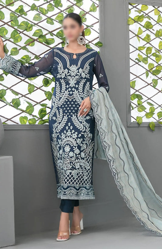 JIAH - Fancy Exclusive Embroidered Chiffon Collection 2024 - D 3745