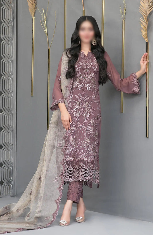 JIAH - Fancy Exclusive Embroidered Chiffon Collection 2024 - D 3747