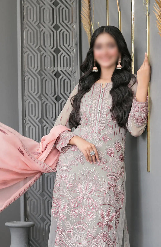 JIAH - Fancy Exclusive Embroidered Chiffon Collection 2024 - D 3748