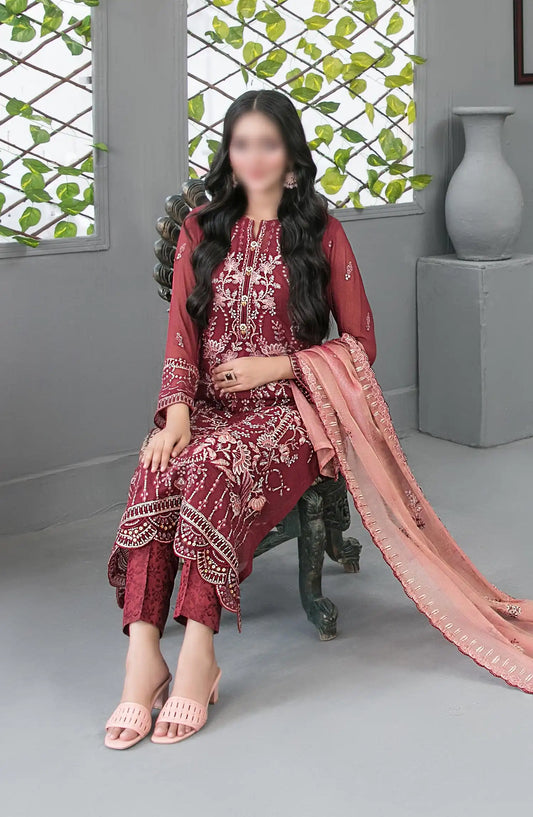 JIAH - Fancy Exclusive Embroidered Chiffon Collection 2024 - D 3749