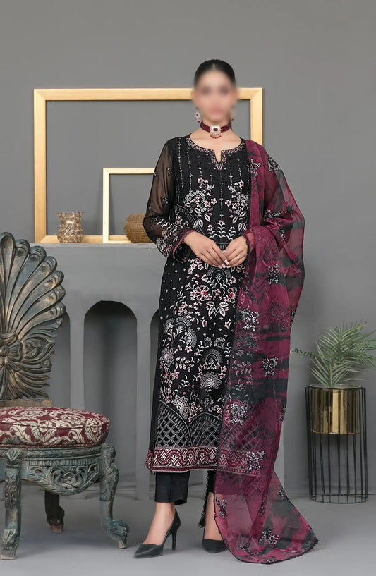 JIAH - Fancy Exclusive Embroidered Chiffon Collection 2024 - D 3750