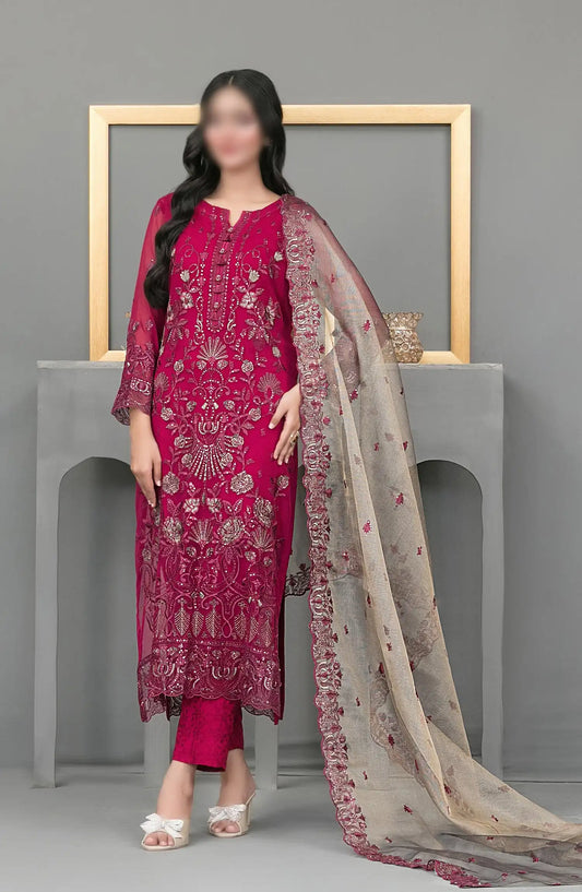 JIAH - Fancy Exclusive Embroidered Chiffon Collection 2024 - D 3751