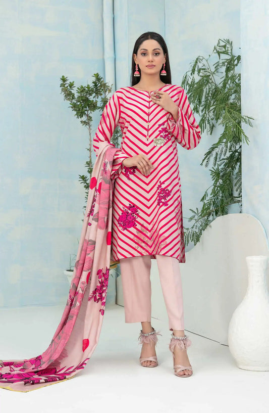 Nese - Stitched Digital Printed Staple 3pcs Collection-TKN-D 5043