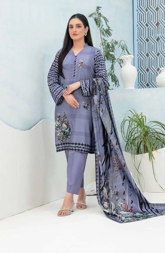 Nese - Stitched Digital Printed Staple 3pcs Collection-TKN-D 5044