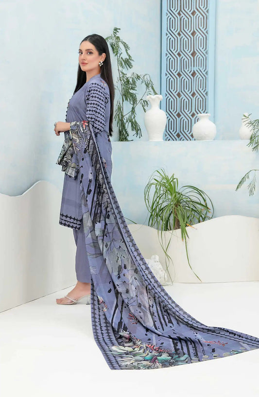 Nese - Stitched Digital Printed Staple 3pcs Collection-TKN-D 5044