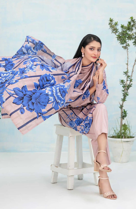 Nese - Stitched Digital Printed Staple 3pcs Collection-TKN-D 5049