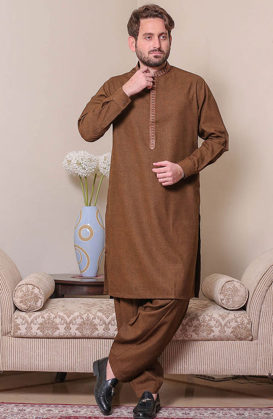Real Image Mens Shalwar Kameez Collection 2024 - D - 508  Copper