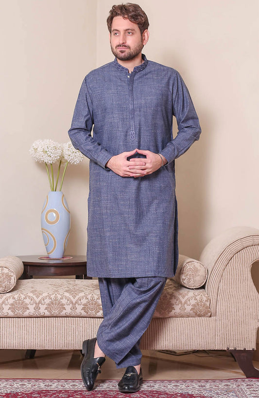 Real Image Mens Shalwar Kameez Collection 2024 - D - 514 Blue