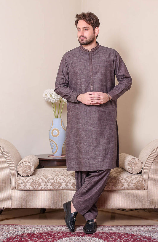 Real Image Mens Shalwar Kameez Collection 2024 - D - 514 Brown