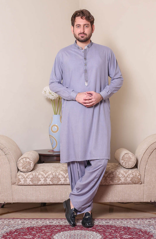 Real Image Mens Shalwar Kameez Collection 2024 - D - 523 Grey