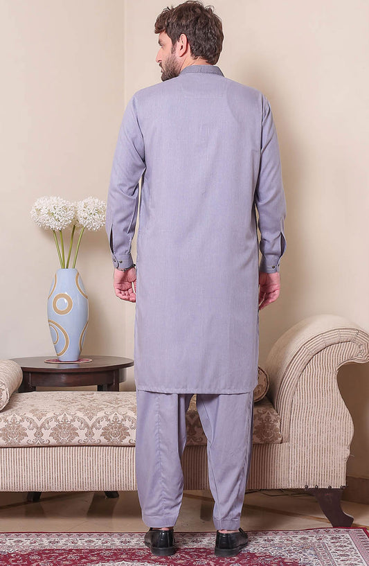 Real Image Mens Shalwar Kameez Collection 2024 - D - 523 Grey
