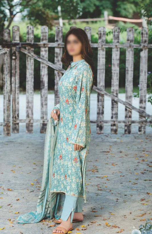 Sehar Embroidered Lawn Collection 2024 By Rashid Textile - D 8081