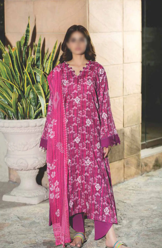 Sehar Embroidered Lawn Collection 2024 By Rashid Textile - D 8087