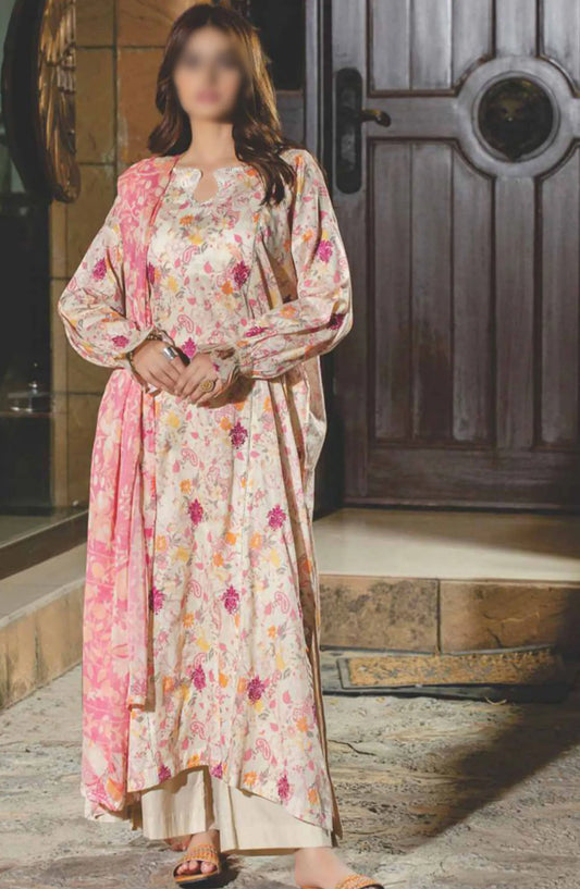 Sehar Embroidered Lawn Collection 2024 By Rashid Textile - D 8088