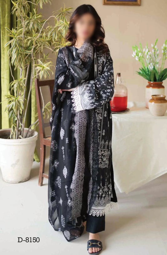 LUXOR Embroidered Luxury Lawn Collection 2024 - D 8150