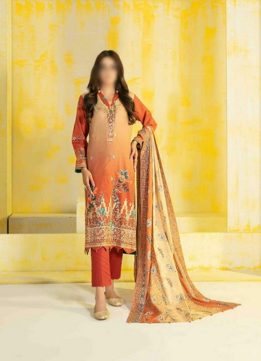 D 8802 SAMARA Boring Daman Embroidered Digital Printed Lawn Shirt - Embroidered Lawn Digital Dupatta Collection 2023