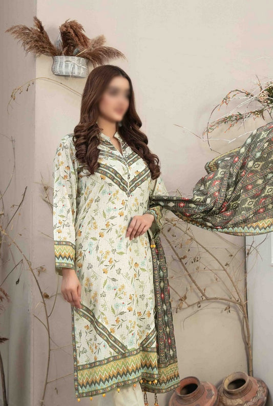 D 9076 ISLEEN Slub Lawn Digital Print Shirt - Digital Print Diamond Collection 2023