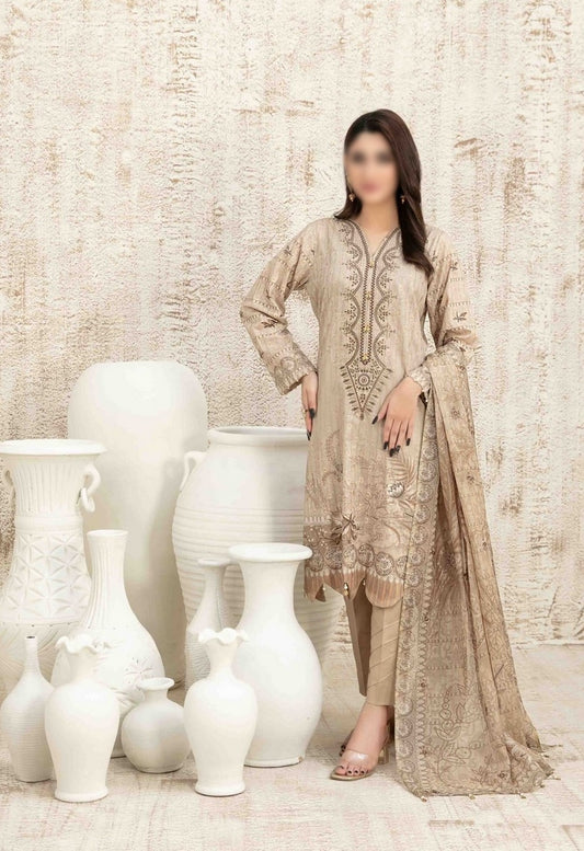 D 9146 Sersha Digital Print & Embroidered Broshia Lawn Collection with Diamond Dupatta