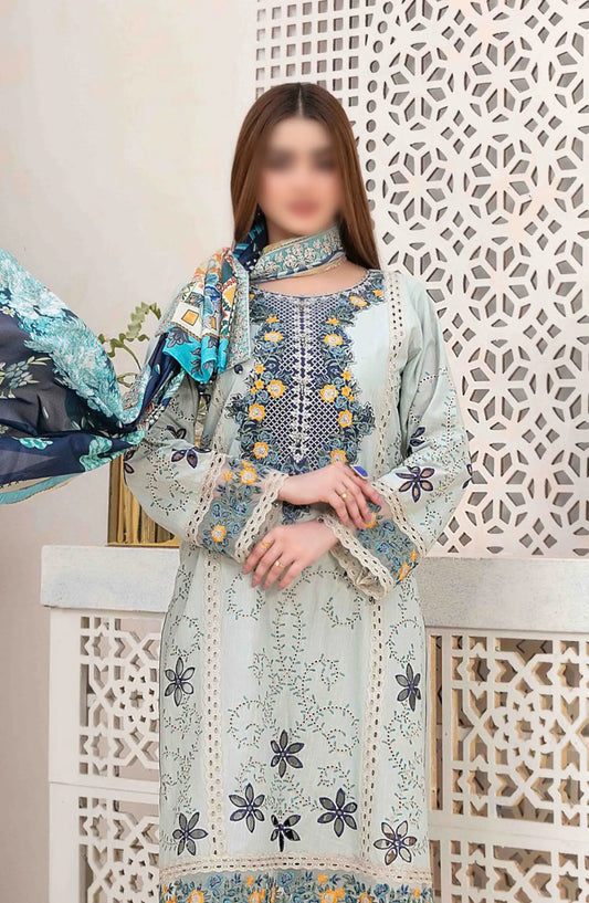 Kaiya - Embroidered Slub Lawn Collection 2024 - D 9175