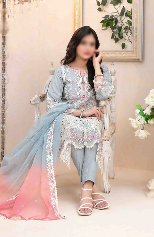 Kaiya - Embroidered Slub Lawn Collection 2024 - D 9178