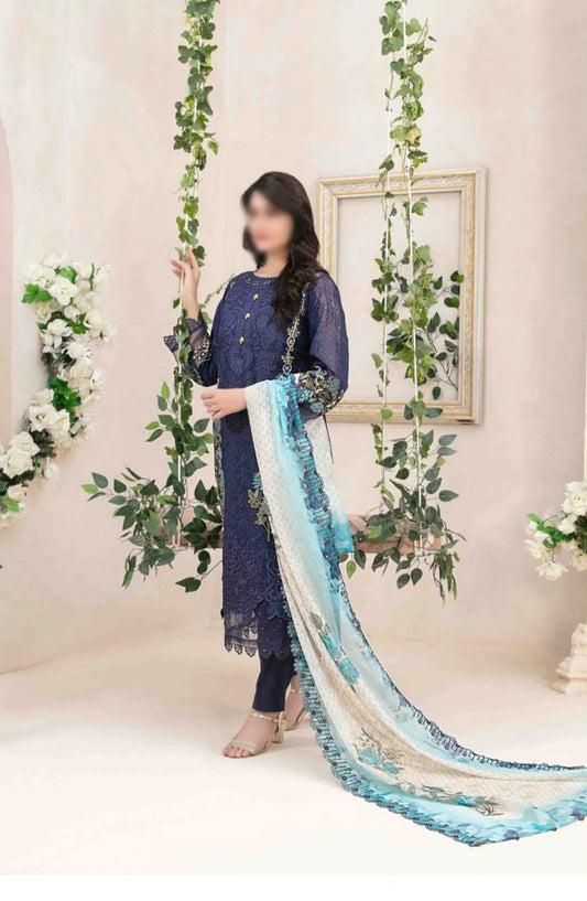 Kaiya - Embroidered Slub Lawn Collection 2024 - D 9180