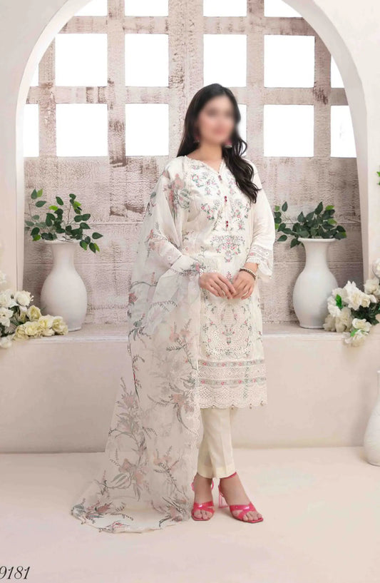 Kaiya - Embroidered Slub Lawn Collection 2024 - D 9181