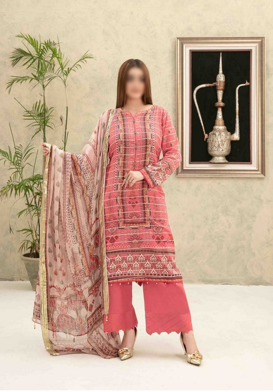 D 9339 ZAYNA  Digital Printed Velvet Rod Lawn Shirt  - Digital Printed Border Tila Dupatta Collection 2023