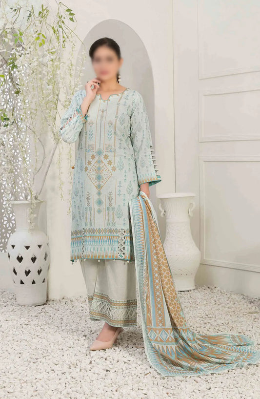 Ismeria - Digital Printed Slub Lawn Collection - D 9381