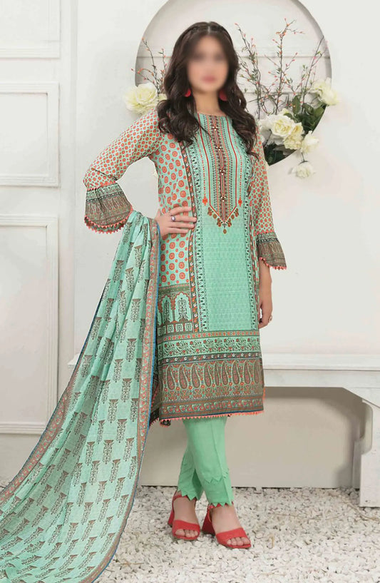 Ismeria - Digital Printed Slub Lawn Collection - D 9384