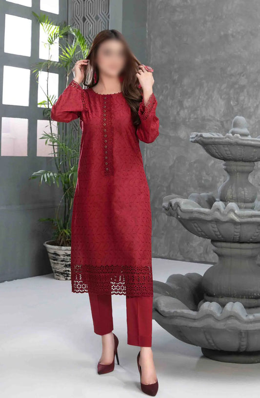 SOLELY SOLIDS VOL II New Schiffli Lawn 2-pcs Collection 2024 - D 9426