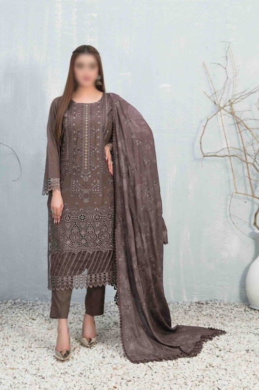 SAHRISH Embroidered Staple Schiffli Embroidered Fancy Digital Printed Dupatta Collection 2023 - D 9429