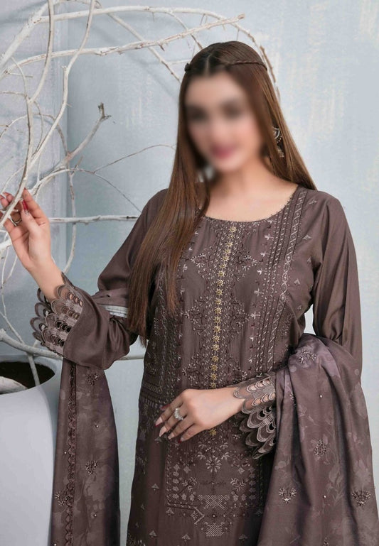 SAHRISH Embroidered Staple Schiffli Embroidered Fancy Digital Printed Dupatta Collection 2023 - D 9429