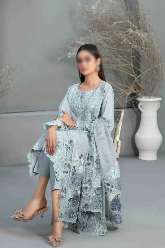 SERAI Fancy Heavy Embroidered Sateen Collection 2023 - D 9658