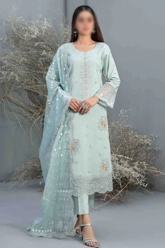 SERAI Fancy Heavy Embroidered Sateen Collection 2023 - D 9663