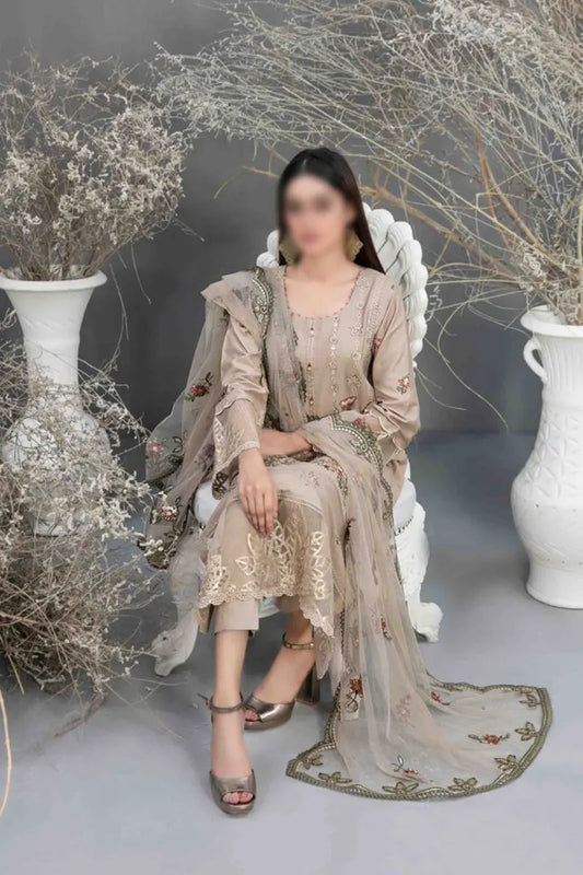 SERAI Fancy Heavy Embroidered Sateen Collection 2023 - D 9664