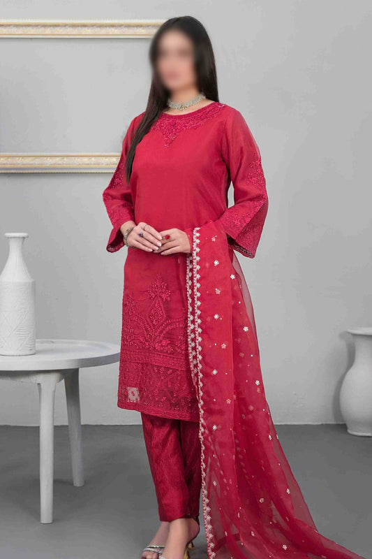 HEERIYE Stitched Fancy Embroidered Organza Collection 2023 - D 9756