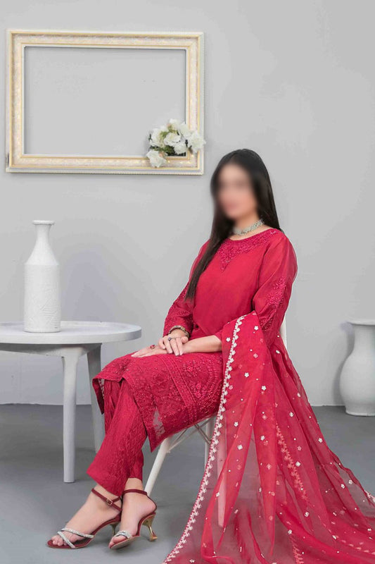 HEERIYE Stitched Fancy Embroidered Organza Collection 2023 - D 9756