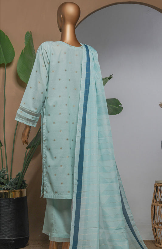 Damask by HZ Textile Printed Lawn Stitched 3 Piece Suit - DBJ-3P-043 Pastel Green - HZ25DBJ - Summer Collection