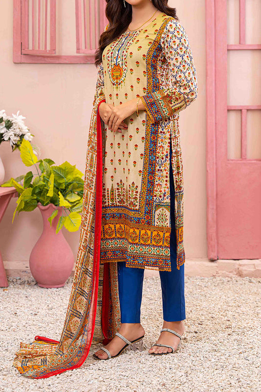 Designer Lawn Chiffon Dupatta Collection - AM - DCD 09