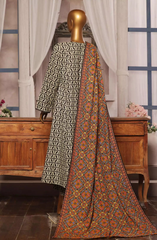 BIN SAEED Exclusive Printed Khaddar 3PC Collection Vol 01 - BS-EPK-Design 01