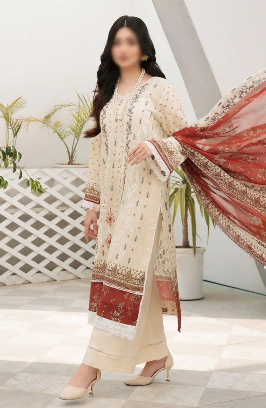 Noor E Hani Printed and Embroidered Lawn Collection Vol 43 - Design 01