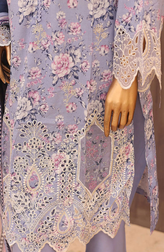 Bin Saeed Exclusive Lawnkari and Cutwork Kari Collection - Design 01